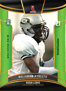 Royalty Light Green Classlete Sports Card Front Male Football Receiver