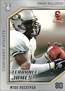 Celebrity Silver Classlete Sports Card Front Male Football Receiver