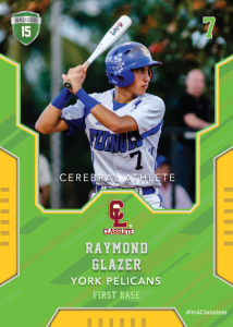 Edgy Light Green Classete Sports Card Front Male Baseball Player