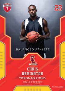 Edgy Light Red Classlete Sports Card Front Male Basketball Player