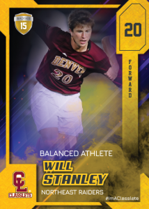 Flow Gold Classlete Sports Card Front Male White Soccer Player
