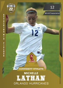 Future Bronze Classlete Sports Card Front Female Soccer Player