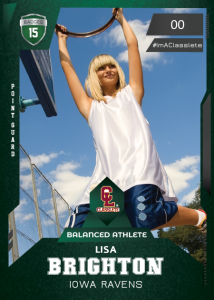 Future Dark Green Classlete Sports Card Front Female Basketball Player
