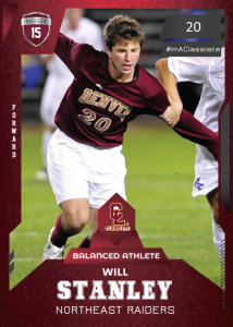 Future Dark Red Classlete Sports Card Front Male White Soccer Player