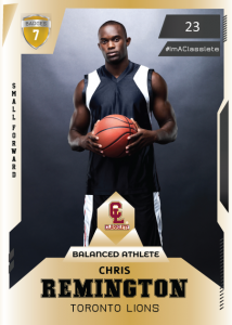 Future Gold Classlete Sports Card Front Male Basketball Player