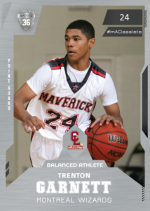 Future Silver Classlete Virtual Sports Card Front Male Black Basketball Player