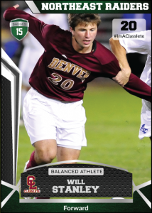 Jersey Dark Green Classlete Sports Card Front Male White Soccer Player