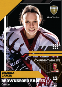 Levels Sports Card Front Female Hockey Player