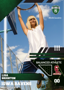 Levels Dark Green Classlete Sports Card Front Female Basketball Player