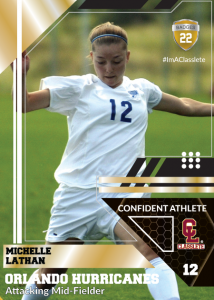 Levels Sports Card Front Female Soccer Player