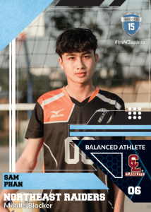 Levels Sports Card Front Male Volleyball Player