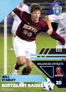 Levels Sports Card Front Male White Soccer Player