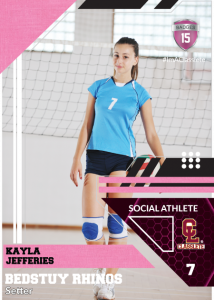 Levels Sports Card Front Female Volleyball Player