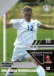 Levels Silver Classlete Sports Card Front Female Soccer Player