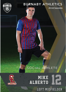 Maverick Black Classlete Sports Card Front Male Soccer Player