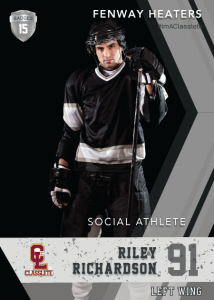Maverick Silver Classlete Sports Card Front Male Hockey Player