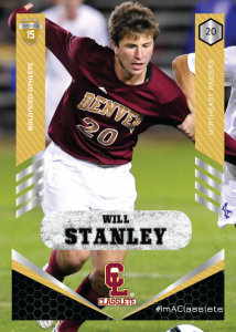 Revolt Gold Classlete Sports Card Front Male White Soccer Player