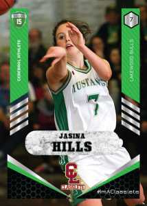 Revolt Light Green Classlete Sports Card Front Female White Basketball Player