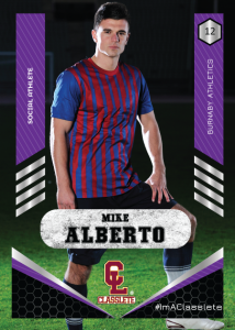 Revolt Purple Classlete Sports Card Front Male Soccer Player