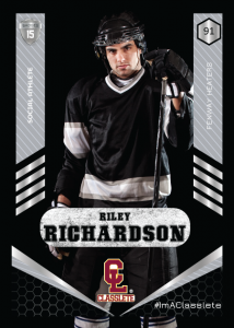 Revolt Silver Classlete Sports Card Front Male Hockey Player