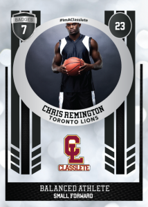 Spotlight Black Classlete Sports Card Front Male Basketball Player